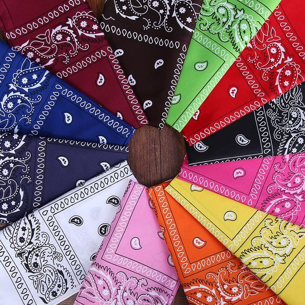 

scarves 2021 headscarf sports head dress women multifunction bandana hair accessories men paisley kerchief square scarf, Blue;gray
