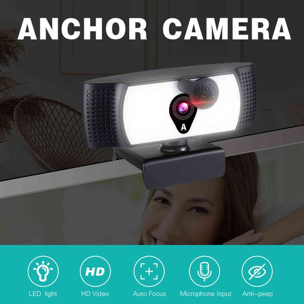 Autofocus Webcam Sailvde 4K Microfono Rete USB 1080p HD Trasmissione live 2k Driver - Laptop Computer Web Cam Camera