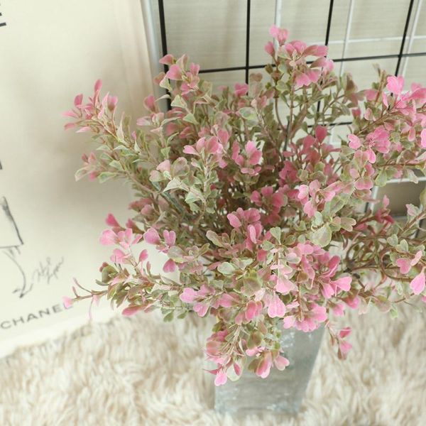 

artificial flower small fresh leaves grass plants bouquet home wedding deco layout pography flores 2021 decorative flowers & wr