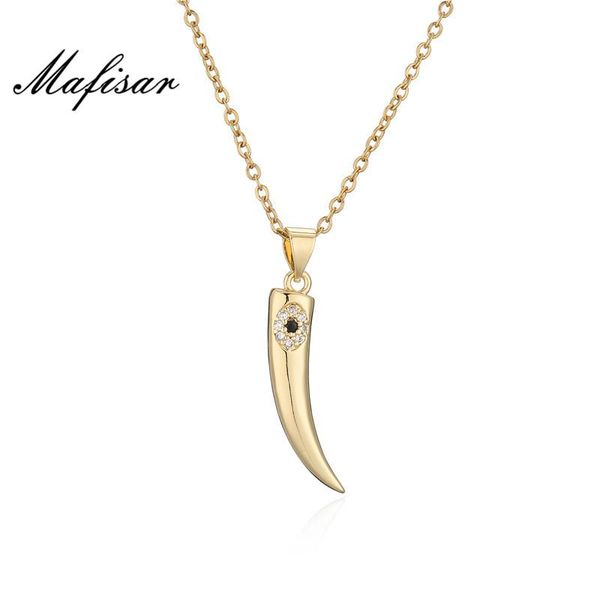 

pendant necklaces mafisar unique design gold fish tail necklace for women men delicate party jewelry sweater chain winter accessories, Silver