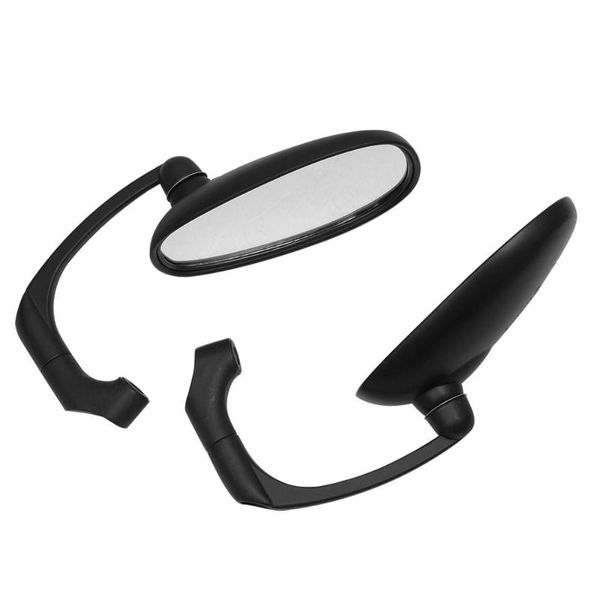 

motorcycle mirrors 2 pcs/set universal rearview side mirror black l-bar & r-bar retro 8mm 10mm