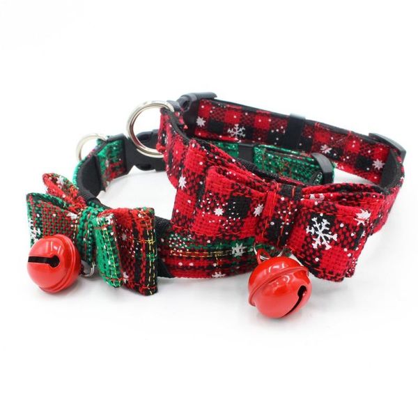 

dog collars & leashes pet collar bow tie christmas cat accessories small dogs cats bowknots adjustable necklace
