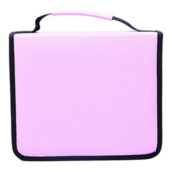 

pencil bags 120 hole square solid color pu case student stationery storage