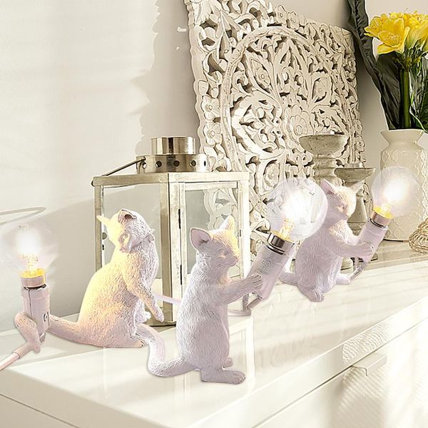 

wall lamp nordic creative led lighting cute animal mouse living room dining bedroom table modern white us plug