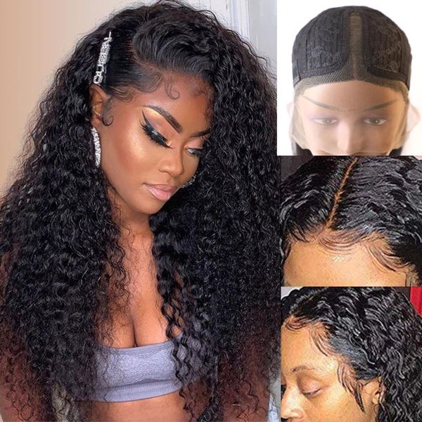 

lace wigs transparent water wave closure human hair pre plucked 13x6x1 frontal brazilian t part, Black;brown
