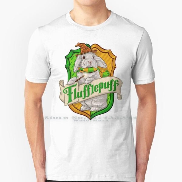 

men's t-shirts flufflepuff t shirt 100% pure cotton animal pet witch wizard magic coat of arms creative trending vintage cool, White;black