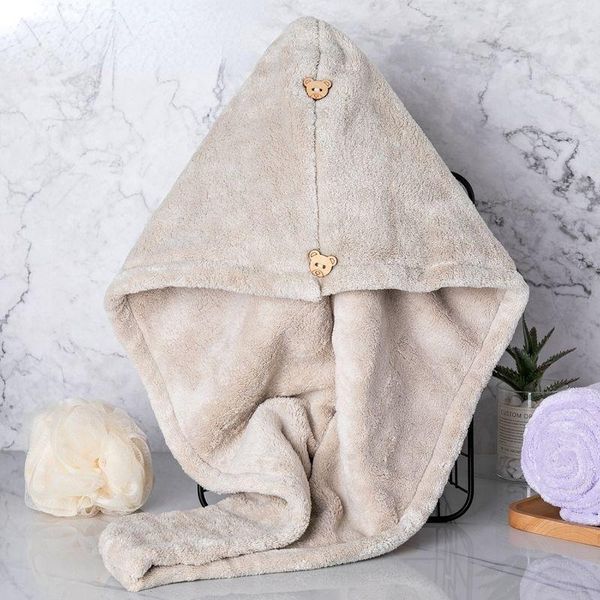 

towel 2 pcs rapided drying hair quick dry hat wrapped super absorbent quick-drying bathing cap household