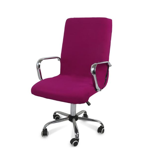 

chair covers solid color office cover elastic rotate computer arm home textile