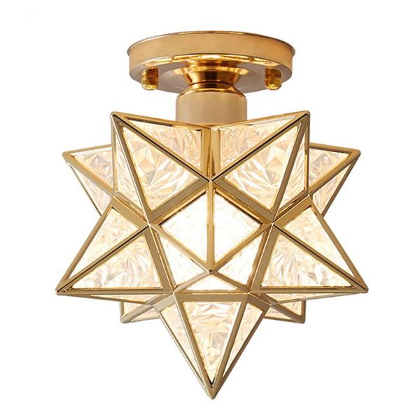 

ceiling lights lamp five-pointed star light hallway aisle balcony small lamps iron art chandeliers lote88