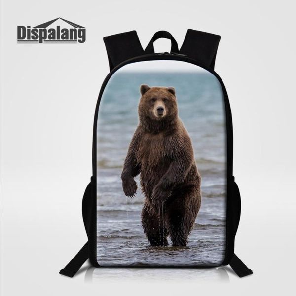 

backpack 16 inch animal bear printing children schoolbag teenager boys girls casual travel bagpack primary students bookbags