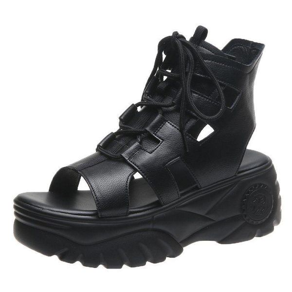 

sandals 2021 summer woman slides cross-tied high gang flat roman beach slippers black non-slip eva flip flops outdoor shoes