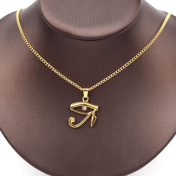 

budrovky hip-hop necklace pharaoh patron saint horus eye necklace alloy pendant clavicle necklace wholesaledio chan contact, Silver