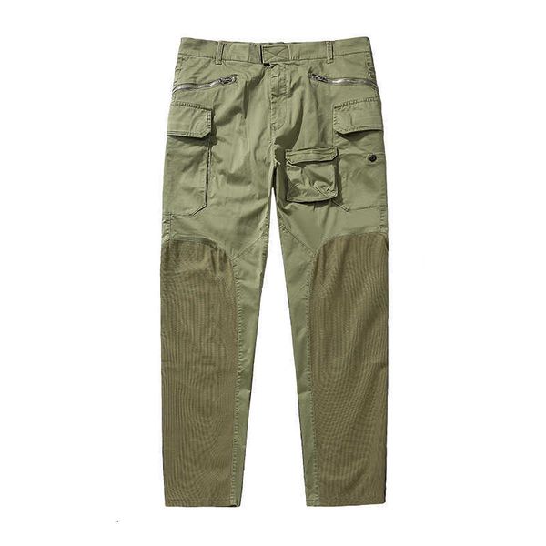 

men's pants 2021 pants spring and autumn multi-pocket woven cotton overalls high street, Black