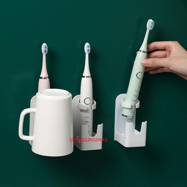 

toothbrush holders electric holder wall mount elastic hold protect handle save space keep dry smildew