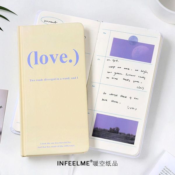 

notepads 2022 portable diary notebook daily business office work notepad school supplies agenda planner, Purple;pink