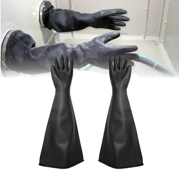 

professional spray guns holdwin heavy duty 100% natural latex gloves for sandblaster thickened and lengthened abrasive waterproof