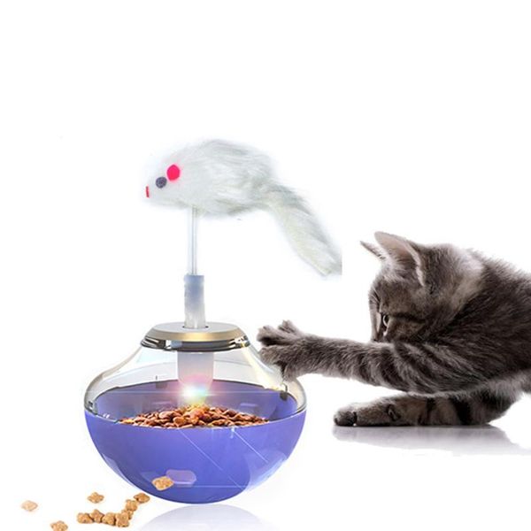 

cat toys tumbler leaking ball toy electric artificial feather led lantern chasing pet food dispenser products
