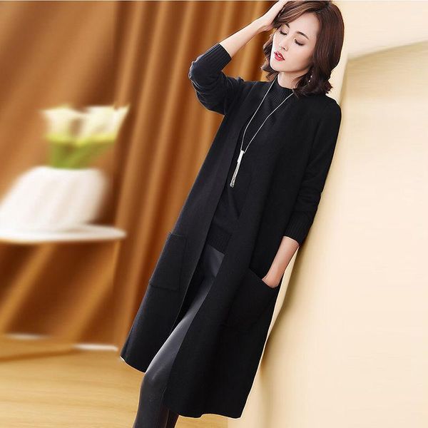 

vest women's spring, autumn and winter long sleeveless coat vests, Black;white