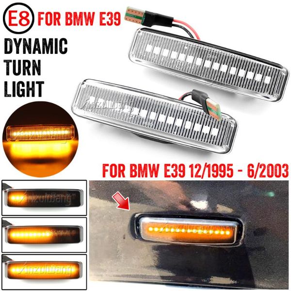 

emergency lights 2pcs dynamic led marker light for fender side yellow flowing sequential e39 car tuning supplies turn signal 12v