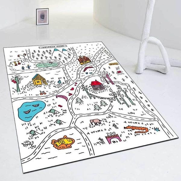 

carpets cartoon carpet children's play room non-slip floor mat bedroom 120x160cm large area anime