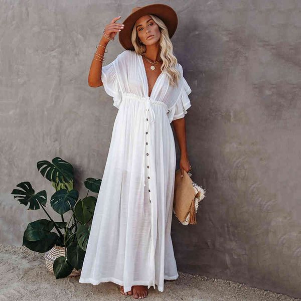 

women's swimwear 2021 beach bikini wearing cotton wear, White;black