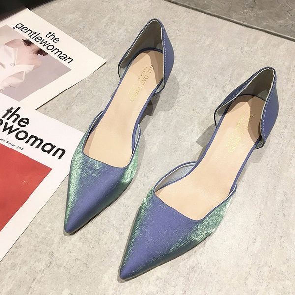 

luxury dress shoes fairy high-heeled sho chic gentle 2021 spring small frh french girl naked silk satin thin heel tip, Black