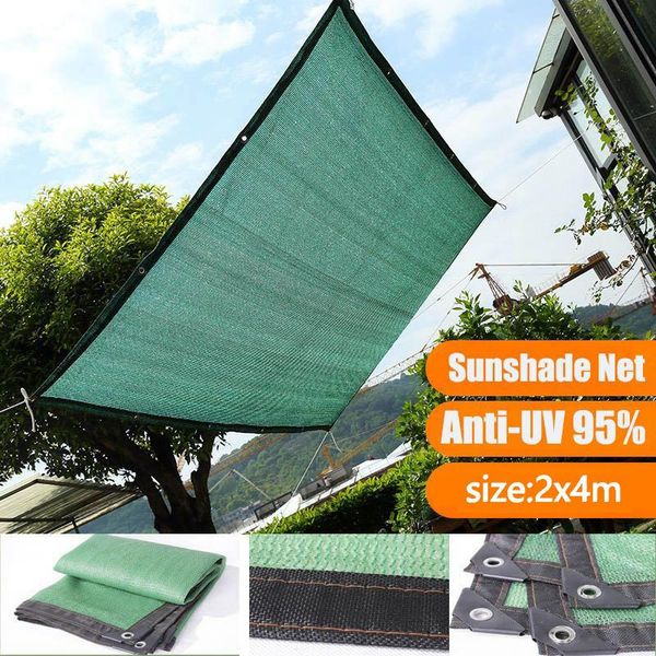 Sombra 2x4m Anti -URshade líquido Auxidio externo Canopy Garden Garden Piscina Suculenta Cobertura de Planta Abrigo -Verde