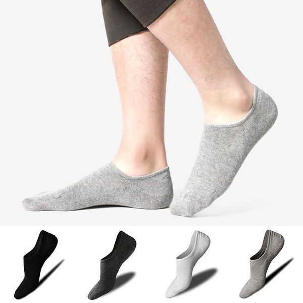 

no show socks men low non slip flat boat line breathable invisible nov99 men's, Black