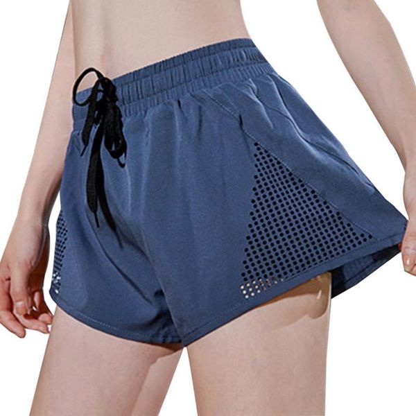 

shorts ladies pocket mesh breathable girl solid color seamless fitness yoga gym running sportswear outfit