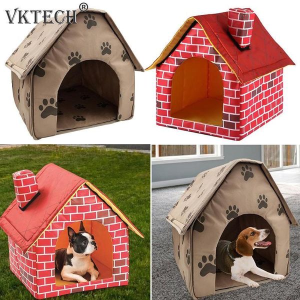 

portable dog house foldable winter warm pet bed nest tent cat puppy kennel beds cushion products kennels & pens