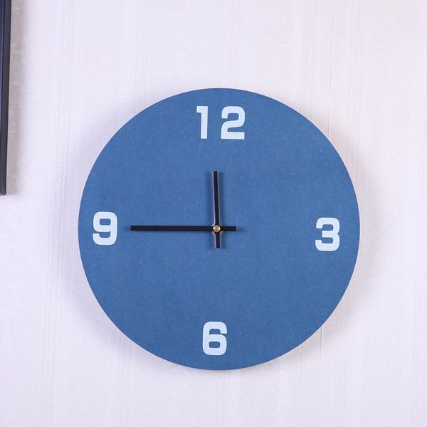 

wall clocks fashionable nordic minimalist wooden clock living room round colorful board creative