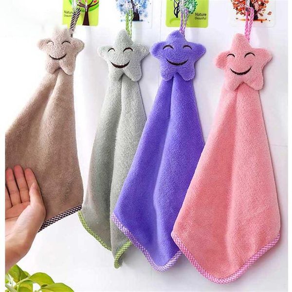 

towel 20x20cm superfine fiber cartoon child hand pinafore home cleaning face for baby kids high quality