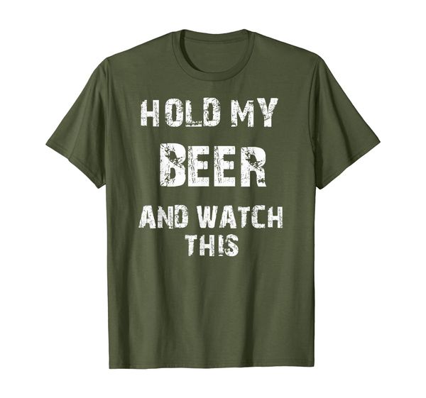 

funny beer drinking hold my beer and watch this, White;black