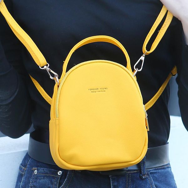 Bolsas ao ar livre Mini mochilas mulheres estilos coreanos Pu couro de couro de ombro multifuncional de grande capacidade de grande capacidade