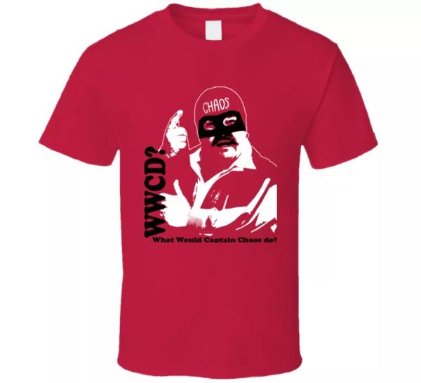 

wwcd captain chaos cannonball run funny dom movie t shirt, White;black