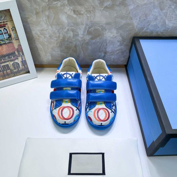 

designer kids shoes brand children sneakers size 26-35 blue color, Black;red