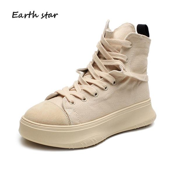 

boots botas mujer 2021 casual shoes women platform fashion brand real leather ladies footware ankle cross-tied, Black