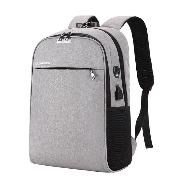 

backpack men and women computer student school bag with lock buckle casual wholesale shoulder notebook