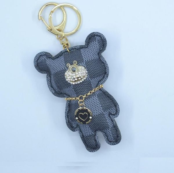 

keychains leather bear keychain car men and women should like it, Silver