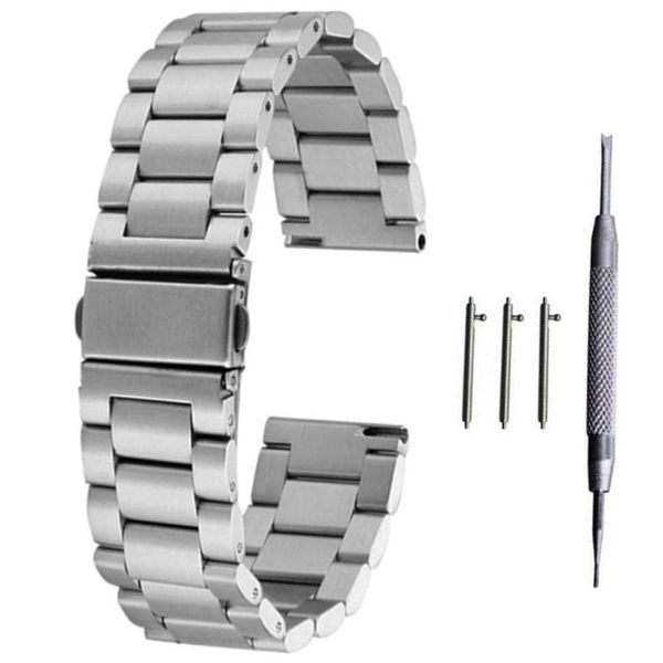 

quick release 18mm 22mm 20mm 24mm for samsung galaxy 3 watch 42 46mm gear s3 active2 classic stainless steel band strap bands, Black;brown