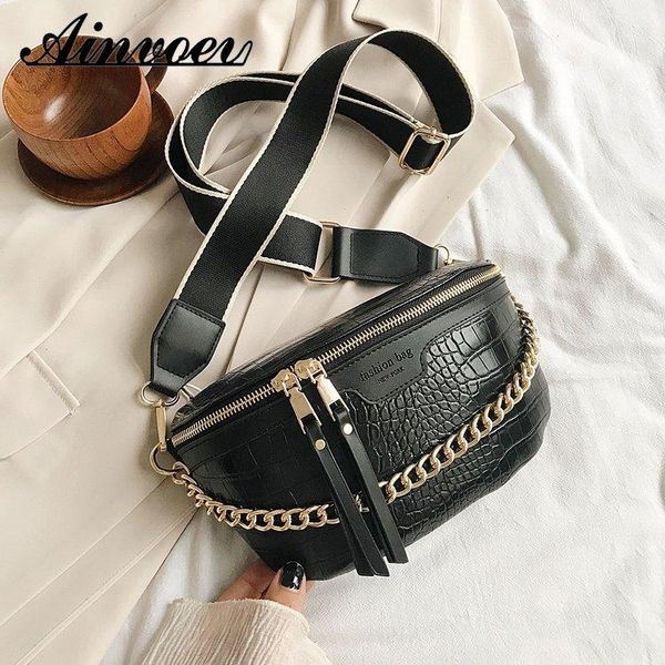 

waist bags ainvoev ladies alligator pattern pack women belt bag multifunctional retro pu leather fanny shoulder