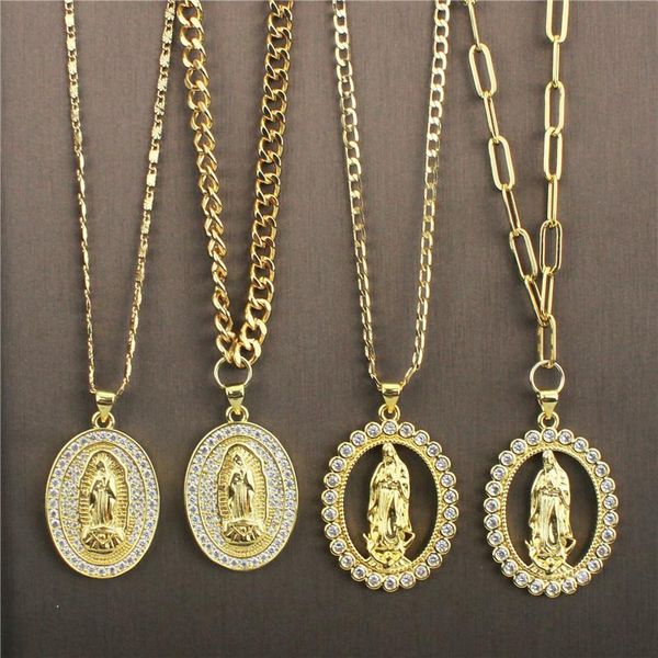 

pendant necklaces 18inch 10pcs/lot design cz necklace,religion shape charm jewelry, plated copper chain necklace wholesale, Silver