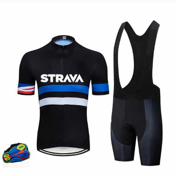 

racing sets strava men's custom pro team cycling clothing road bike wear, clothes quick dry short sleeve jersey, Black;blue