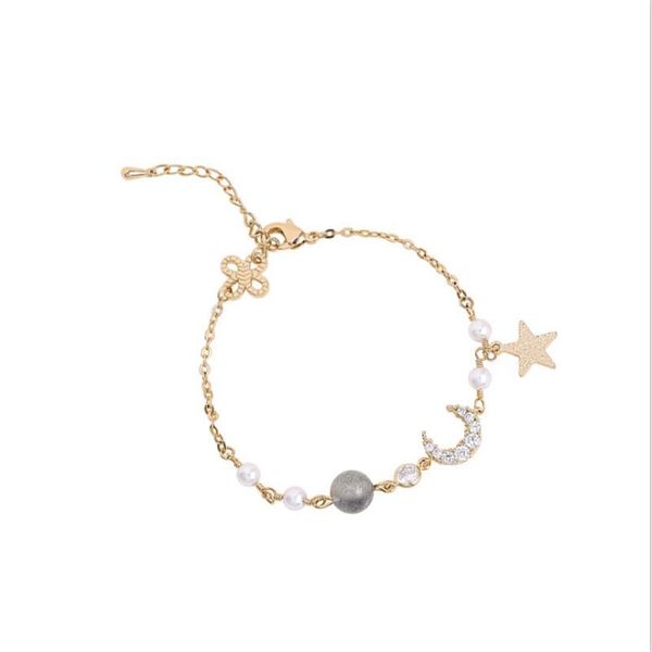 

temperament simple individuation stars moon delicate only beautiful lovely partysu bracelet link, chain, Black
