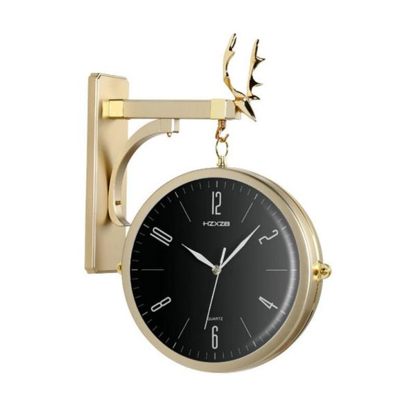 

wall clocks large luxury clock gold silent silver double sided living room modern design decorative zb5wc