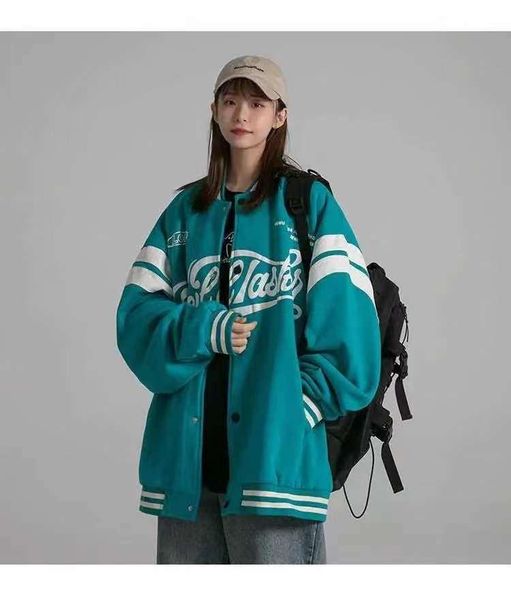 

women's jackets 2021 jacket female four seasons student baseball uniform tide korean version of loose plus velvet thick sweater women, Black;brown