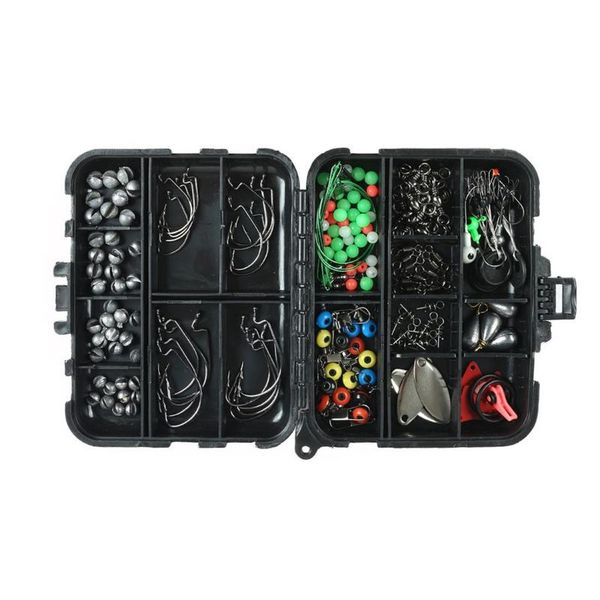 

fishing accessories 188pcs space beans goods hooks connector line bifurcation device hook knotting tool storage boxes