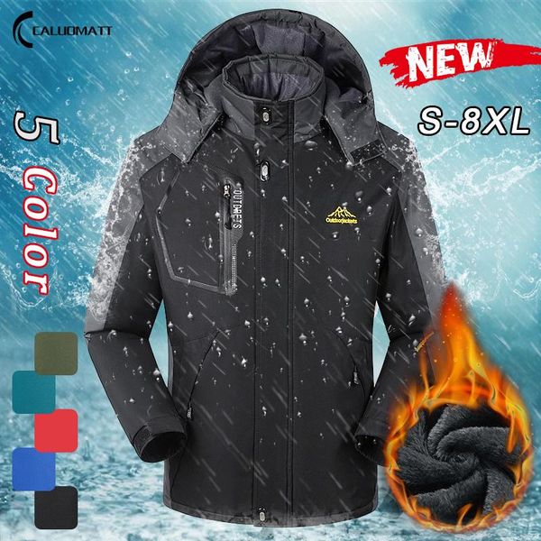 

men's jackets 2021 winter coat men outdoor windproof waterproof multi-function jacket warm overcoat fishing sports, Black;brown
