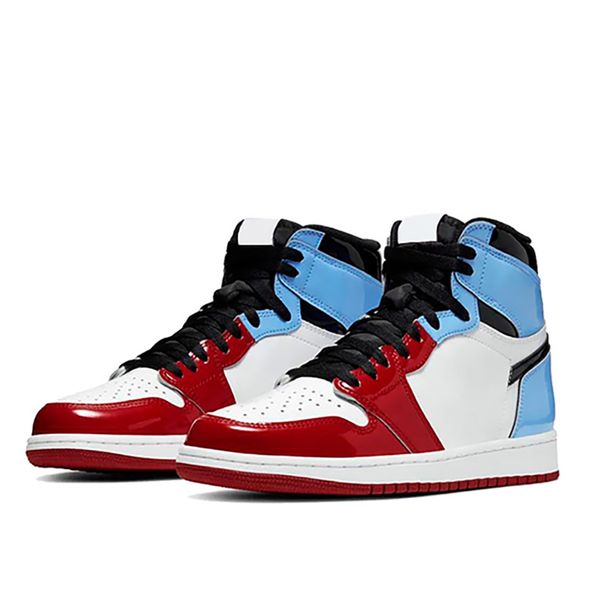 

og men's women's breathable basketball outdoor shoes jumpman1 red and blue patent leather warning light obsidian unc retro high-1s