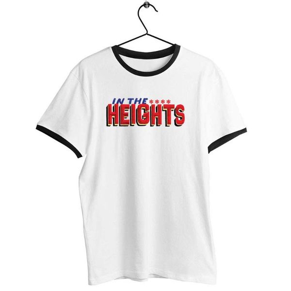 

women's t-shirt t shirt black trim in the heights awesome printed tee, White
